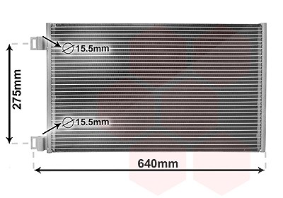 Van Wezel Kondensator, Klimaanlage [Hersteller-Nr. 43005444] für Mercedes-Benz, Renault von VAN WEZEL