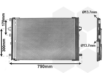 Van Wezel Kondensator, Klimaanlage [Hersteller-Nr. 30015701] für Mercedes-Benz von VAN WEZEL