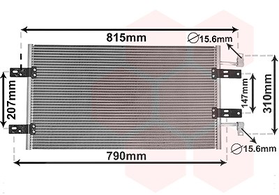 Van Wezel Kondensator ohne Trockner [Hersteller-Nr. 43005451] für Nissan, Opel, Renault von VAN WEZEL