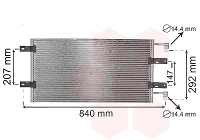 Van Wezel Kondensator, Klimaanlage [Hersteller-Nr. 43005314] für Nissan, Opel, Renault von VAN WEZEL