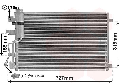 Van Wezel Kondensator, Klimaanlage [Hersteller-Nr. 13015290] für Nissan von VAN WEZEL