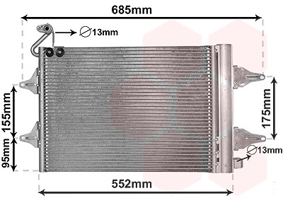 Van Wezel Kondensator, Klimaanlage [Hersteller-Nr. 76005007] für Seat, Skoda, VW von VAN WEZEL