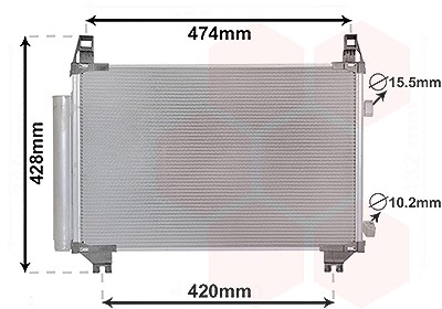 Van Wezel Kondensator, Klimaanlage [Hersteller-Nr. 53005665] für Toyota von VAN WEZEL