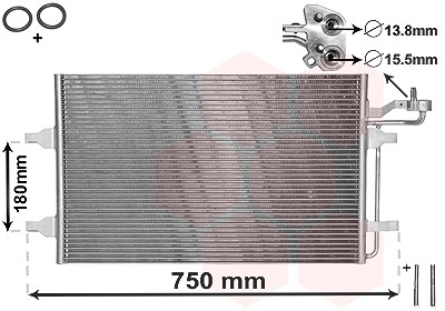 Van Wezel Kondensator, Klimaanlage [Hersteller-Nr. 59005149] für Volvo von VAN WEZEL