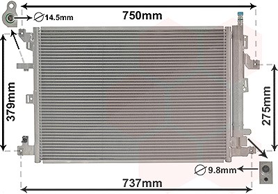 Van Wezel Kondensator, Klimaanlage [Hersteller-Nr. 59005152] für Volvo von VAN WEZEL