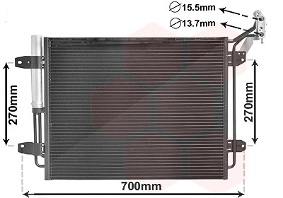 Van Wezel Kondensator, Klimaanlage [Hersteller-Nr. 58005291] für VW von VAN WEZEL