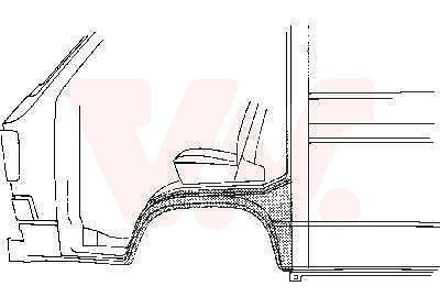 Van Wezel Kotflügel, vorn, hinten mit Tankloch [Hersteller-Nr. 5870156] für VW von VAN WEZEL