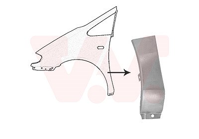 Van Wezel Kotflügel [Hersteller-Nr. 5878155] für VW, Ford, Seat von VAN WEZEL