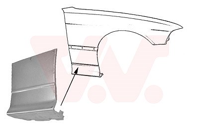 Van Wezel Kotflügel Reparaturblech vorne rechts [Hersteller-Nr. 0642156] für BMW von VAN WEZEL