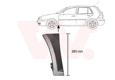 Van Wezel Kotflügel [Hersteller-Nr. 5888155] für VW von VAN WEZEL