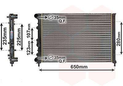 Van Wezel Kühler, Motorkühlung [Hersteller-Nr. 01002144] für Alfa Romeo von VAN WEZEL