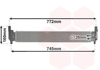 Van Wezel Kühler, Motorkühlung [Hersteller-Nr. 03002346] für Audi, Seat, Skoda, VW von VAN WEZEL