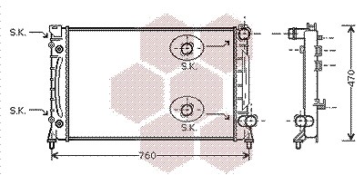 Van Wezel Kühler, Motorkühlung [Hersteller-Nr. 03002158] für Audi von VAN WEZEL