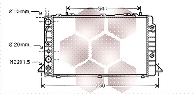 Van Wezel Kühler, Motorkühlung [Hersteller-Nr. 03002090] für Audi von VAN WEZEL