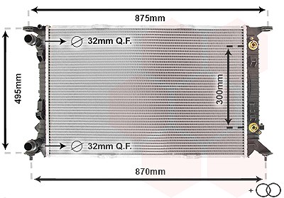 Van Wezel Kühler, Motorkühlung [Hersteller-Nr. 03002293] für Audi von VAN WEZEL