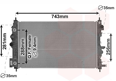 Van Wezel Kühler, Motorkühlung [Hersteller-Nr. 08002046] für Chevrolet von VAN WEZEL