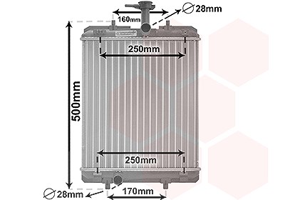 Van Wezel Kühler, Motorkühlung [Hersteller-Nr. 53002363] für Citroën, Peugeot, Toyota von VAN WEZEL