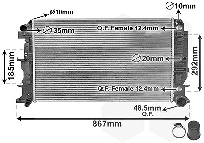 Van Wezel Kühler, Motorkühlung [Hersteller-Nr. 30002403] für Mercedes-Benz, VW von VAN WEZEL