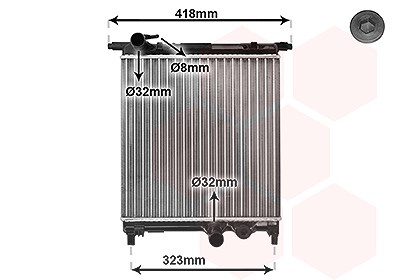 Van Wezel Kühler, Motorkühlung [Hersteller-Nr. 58002325] für Seat, Skoda, VW von VAN WEZEL