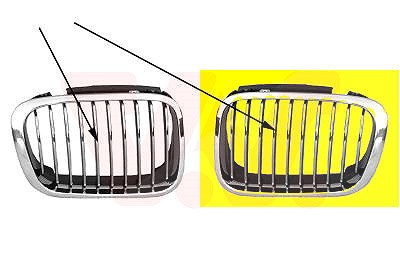 Van Wezel Kühlergitter [Hersteller-Nr. 0646515] für BMW von VAN WEZEL