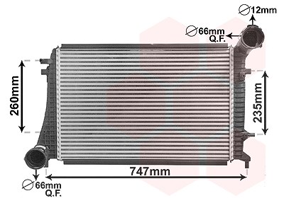 Van Wezel Ladeluftkühler [Hersteller-Nr. 58004268] für Seat, Audi, VW, Skoda von VAN WEZEL