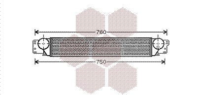 Van Wezel Ladeluftkühler [Hersteller-Nr. 37004442] für Chevrolet, Opel von VAN WEZEL