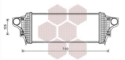 Van Wezel Ladeluftkühler [Hersteller-Nr. 30004551] für Mercedes-Benz von VAN WEZEL