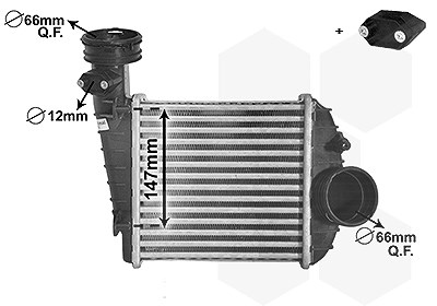 Van Wezel Ladeluftkühler [Hersteller-Nr. 58004360] für Skoda, VW von VAN WEZEL