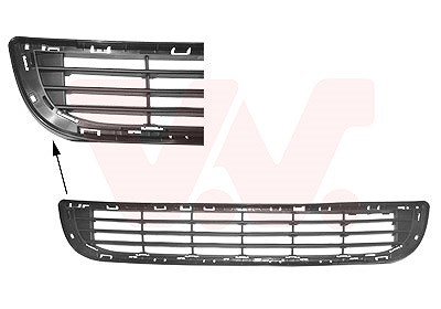 Van Wezel Lüftungsgitter, Stoßfänger [Hersteller-Nr. 0906590] für Citroën, Peugeot von VAN WEZEL