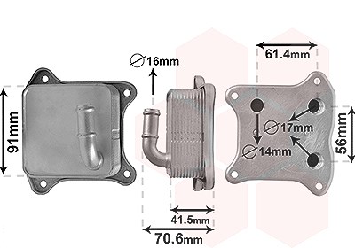 Van Wezel Ölkühler, Motoröl [Hersteller-Nr. 58013702] für Audi, Seat, Skoda, VW von VAN WEZEL