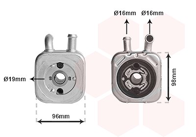 Van Wezel Ölkühler, Motoröl [Hersteller-Nr. 58003082] für Audi, Skoda, VW von VAN WEZEL