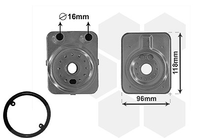 Van Wezel Ölkühler, Motoröl [Hersteller-Nr. 58003093] für Audi, Seat, Skoda, VW von VAN WEZEL