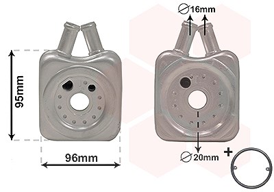 Van Wezel Ölkühler, Motoröl [Hersteller-Nr. 58003147] für Audi, Ford, Seat, Skoda, VW von VAN WEZEL