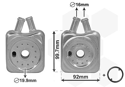 Van Wezel Ölkühler, Motoröl [Hersteller-Nr. 58003215] für Audi, Seat, Skoda, VW von VAN WEZEL