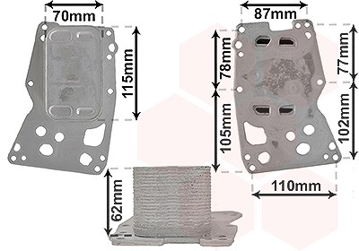 Van Wezel Ölkühler, Motoröl [Hersteller-Nr. 06013715] für Toyota, Mini, BMW von VAN WEZEL