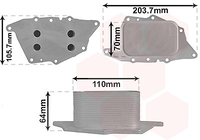 Van Wezel Ölkühler, Motoröl [Hersteller-Nr. 06013700] für BMW, Mini von VAN WEZEL