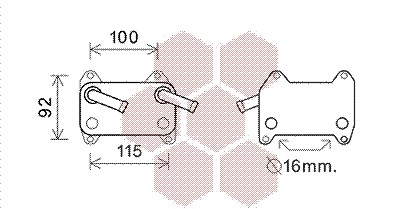 Van Wezel Ölkühler, Motoröl [Hersteller-Nr. 59003155] für Volvo von VAN WEZEL