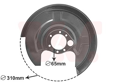 Van Wezel Spritzblech, Bremsscheibe [Hersteller-Nr. 0322374] für Audi von VAN WEZEL