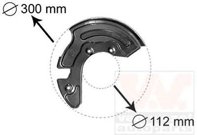 Van Wezel Spritzblech, Bremsscheibe [Hersteller-Nr. 0323371] für Audi, VW von VAN WEZEL