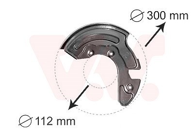 Van Wezel Spritzblech, Bremsscheibe [Hersteller-Nr. 0323372] für Audi, Skoda, VW von VAN WEZEL