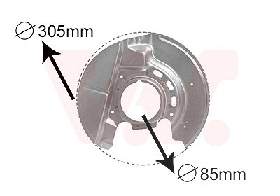 Van Wezel Spritzblech, Bremsscheibe links [Hersteller-Nr. 0620371] für BMW von VAN WEZEL