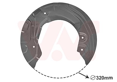 Van Wezel Spritzblech, Bremsscheibe [Hersteller-Nr. 0627371] für BMW von VAN WEZEL