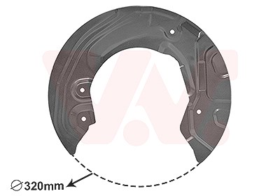 Van Wezel Spritzblech, Bremsscheibe [Hersteller-Nr. 0627372] für BMW von VAN WEZEL