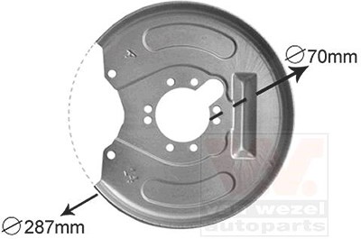 Van Wezel Spritzblech, Bremsscheibe [Hersteller-Nr. 3225373] für Mitsubishi, Volvo von VAN WEZEL