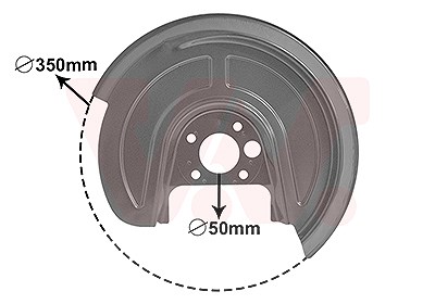 Van Wezel Spritzblech, Bremsscheibe [Hersteller-Nr. 5892373] für Seat, Skoda, VW von VAN WEZEL