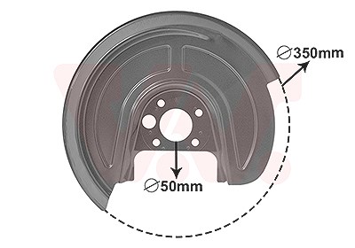 Van Wezel Spritzblech, Bremsscheibe [Hersteller-Nr. 5892374] für Seat, Skoda, VW von VAN WEZEL