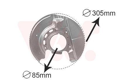 Van Wezel Spritzblech, Bremsscheibe rechts [Hersteller-Nr. 0620372] für BMW von VAN WEZEL