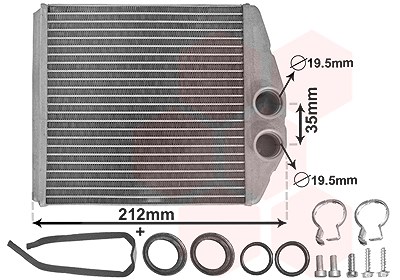 Van Wezel Wärmetauscher, Innenraumheizung [Hersteller-Nr. 37006354] für Opel von VAN WEZEL