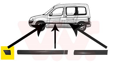 Van Wezel Zier-/Schutzleiste, Kotflügel [Hersteller-Nr. 4051421] für Peugeot von VAN WEZEL