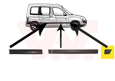 Van Wezel Zier-/Schutzleiste, Kotflügel [Hersteller-Nr. 4051422] für Peugeot von VAN WEZEL